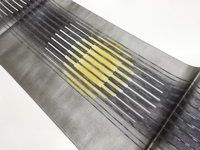 抽象縞模様織出し袋帯